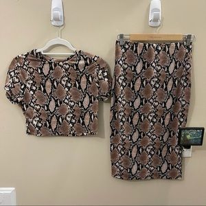 Snakeskin midi dress (set)